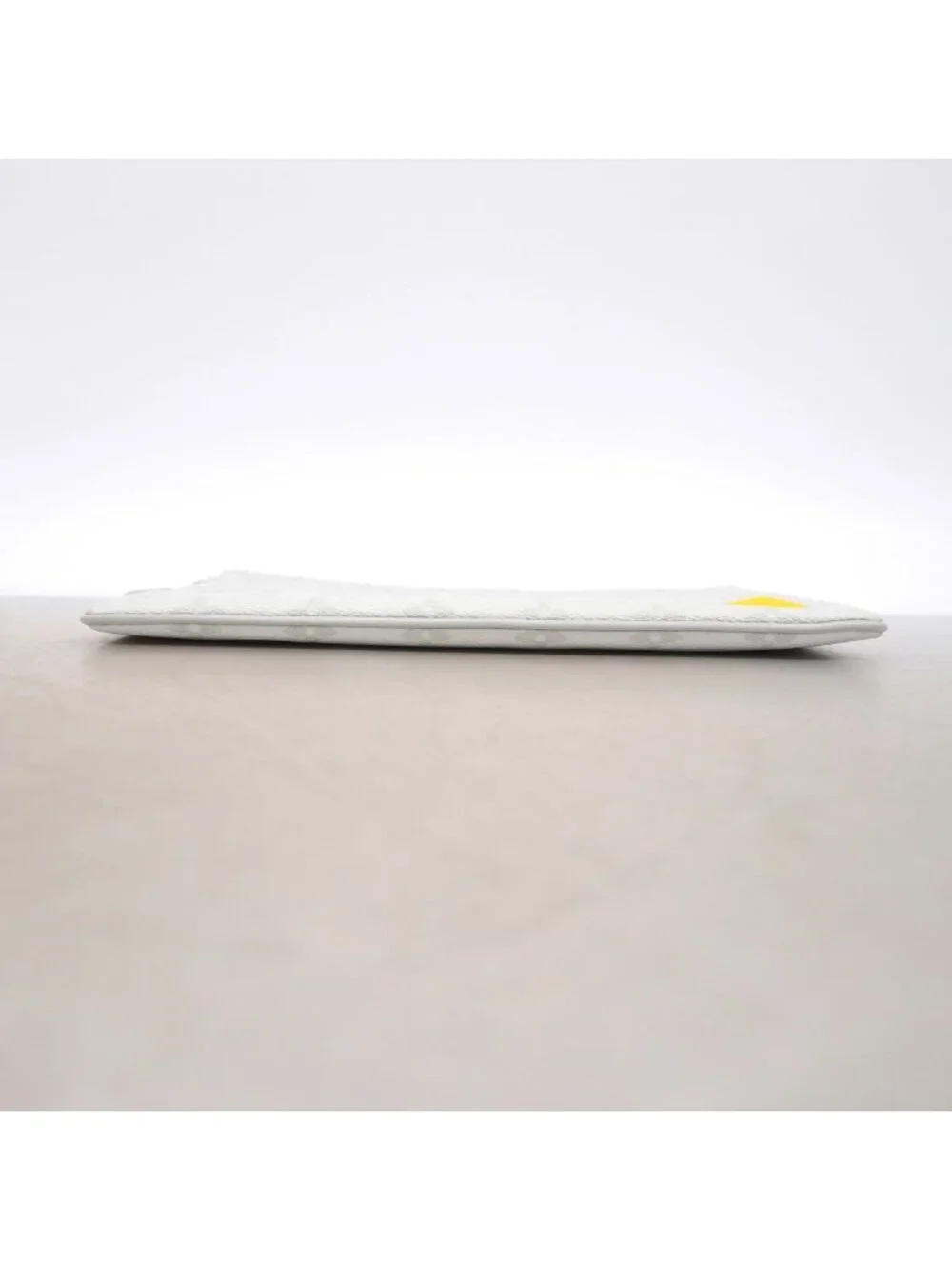 Louis Vuitton Clutch Monogram Logo Story Zipped Pouch GM Gray Yellow